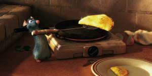Remy the rat from Ratatouille:cooking at its purest.