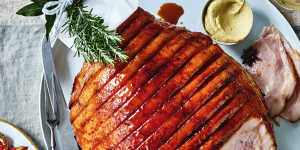 Danielle Alvarez’s mustard and sherry vinegar-glazed ham.