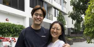 Meadowbank renters Joy Park and Jessie Ryu,who like the fact they can walk to Rhodes or catch the ferry to the city.