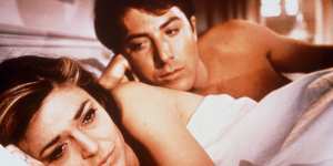 Anne Bancroft and Dustin Hoffman in ‘The Graduate’. She turned 36 just a few weeks after it was released. He was 30.