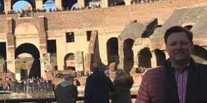 Ridgway on holidays in Rome.