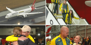 Aussie heroes land in Sydney