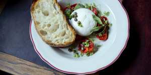 Burrata at The Grounds in the City.
