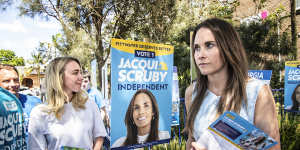 Candidates Georgia Ryburn and Jacqui Scruby cross paths on Saturday.