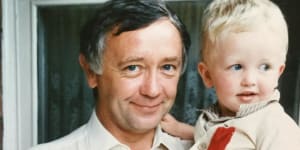 Ian Bennett pictured with a young Russell.