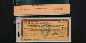 Traveller’s cheques from 1968.