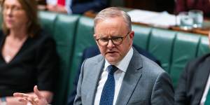 Anthony Albanese in question time on Monday.