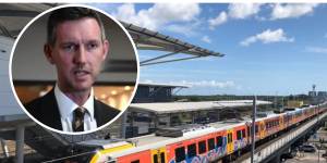 Mark Bailey (inset) says the government is in talks about the future of the Airtrain.