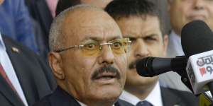 Former Yemeni President Ali Abdullah Saleh's party denied that their leader had been killed and said he was still leading forces in heavy fighting in Sanaa.