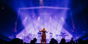 Jessica Mauboy performs at Enmore Theatre on Saturday.