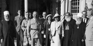 The French high commissioner in Lebanon with Druze and Maronite religious leaders,1939.