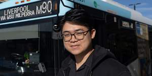 Commuter Van Phan at Bankstown.