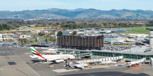 Christchurch Airport seen from air side.