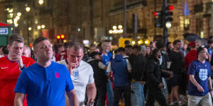 England fans take to the street after Italy’s team claimed victory over England in the UEFA Euro 2020 final.