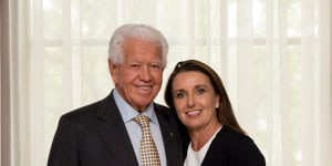 Blackmores'biggest shareholder Marcus Blackmore and wife Caroline. 