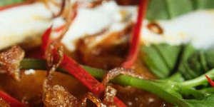 Red curry of slow-cooked Cape Grim brisket and wild ginger.