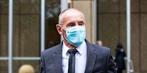 Chris Dawson leaving the NSW Supreme Court,where he is on trial accused of Lynette’s murder.