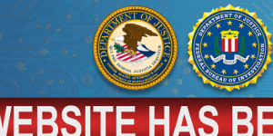 One of the websites that sold Warzone,seized by US authorities.