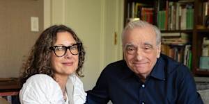 Director Rebecca Miller and Martin Scorsese in the documentary Mr Scorsese.