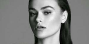 An ad for Calvin Klein featuring size 10 model Myla Dalbesio - the company has been asked how'plus sized'Dalbesio really is.