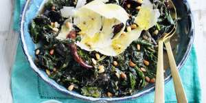 Neil Perry's braised cavolo nero and silverbeet.