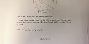 The final problem - question 16,part C - in this year's Extension 2 maths exam.