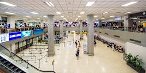 The airport’s ’60s-ish look is dated.