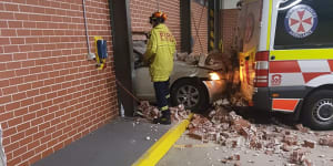 'One very lucky person':Woman survives car crash through ambulance station wall