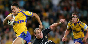 Jarryd Hayne during his playing days with Parramatta.