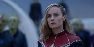 Brie Larson as Captain Marvel/Carol Danvers in The Marvels.