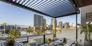 The Melbourne home’s rooftop balcony.