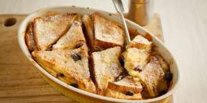<b>Stale bread:</b>Bread is the one of the most binned food items in Australia so why not turn it into a delicious winter pudding instead? Frank Camorra's bread and butter pudding<a href="http://www.goodfood.com.au/recipes/bread-and-butter-pudding-20160201-49vln"><b>(Recipe here)</b></a>