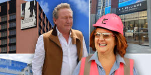 Both Rinehart and Forrest had lodged applications with the City of Perth to install advertising banners at their headquarters.