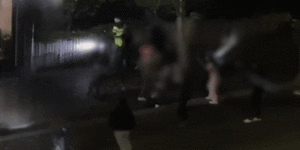 Group of children arrested after Sydney delivery rider assault caught on video