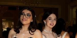Mercoria Farhoud and Emma Madden arrive at the St George Girls High School formal.