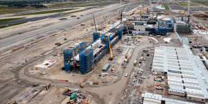 Western Sydney Airport’s new terminal is quickly rising from the ground.