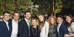 The Davis family at their son’s wedding in Israel in December 2022.