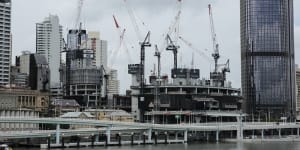 Infrastructure investment such as Queens Wharf is tipped to fuel property price growth. 