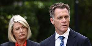 Police Minister Yasmin Catley,who had described the NSW Firearms Registry as a “shambles”,and Premier Chris Minns.