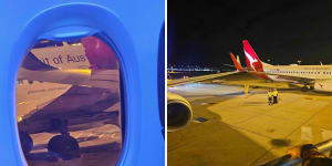 The two planes collided at Perth Airport on Sunday night. 