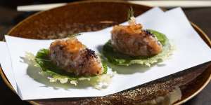 Salmon tartare is very French,but the seasoning takes its inspiration from Japan.