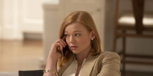A bleak tableau for women:Australian actress Sarah Snook as Shiv Roy in Succession.