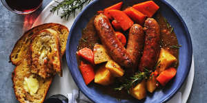 Sausage and rosemary stew.