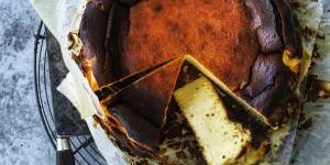 Jill Dupleix's Basque-style baked cheesecake.