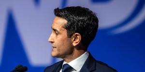 Then-opposition leader David Crisafulli speaking at the 2024 LNP state convention in Brisbane.