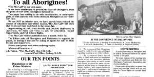 The inaugural edition of the Abo Call,a newspaper produced by the Aborigines Progressive Association.