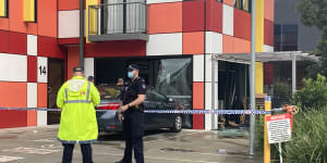 The scene of a gas bottle explosion at a café in Energy Circuit in Robina.