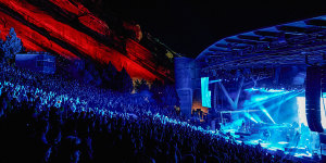 King Gizzard and the Lizard Wizard live at Red Rocks Amphitheatre earlier this month.