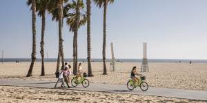 The Strand Bike Path is built right along the sands.