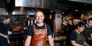 Chef Lennox Hastie in the kitchen of Firedoor,Surry Hills. 11th Nov 2022. Photo:Edwina Pickles/ SMH Good Food
